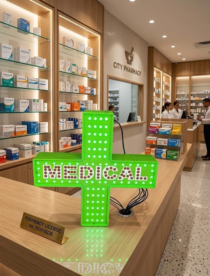 Medical Symbol LED Sign Medical Store LED Sign